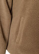 Teddy jacket with a round neck and buttons, Brown, Packshot image number 3