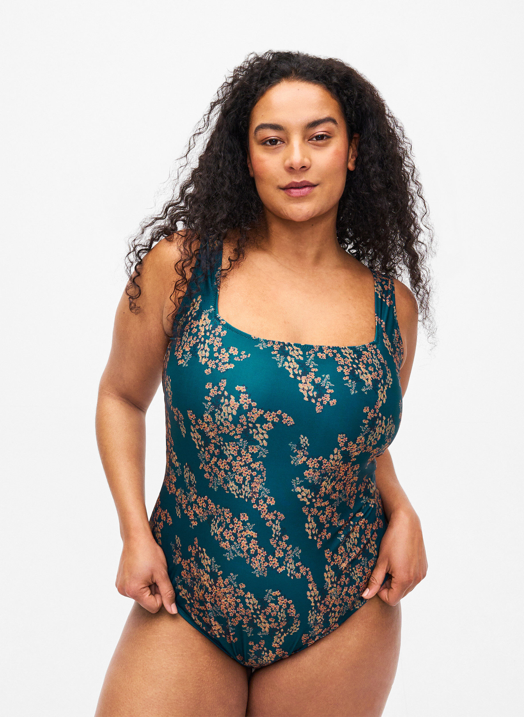 Zizzifashion Swimsuit with floral print, Zebra Flower, Model image number 0