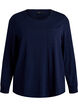 Long-sleeved pyjama top in soft cotton jersey, Blue, Packshot image number 0