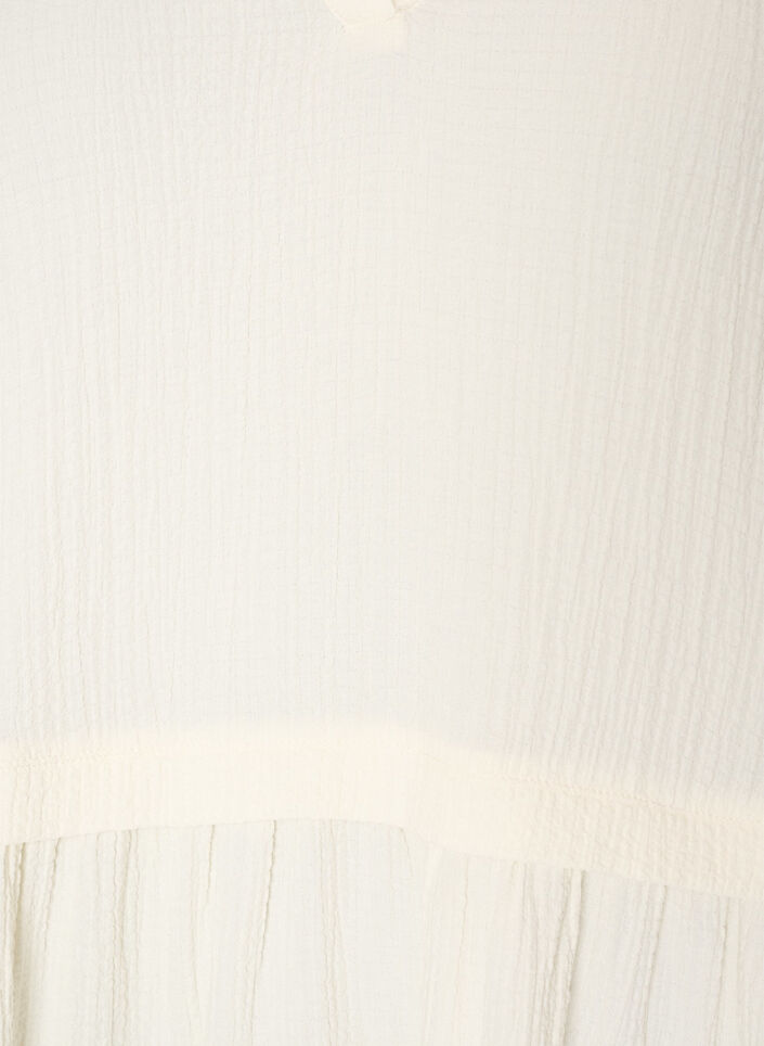 Tunic with crinkled texture and 1/2 sleeves, Vanilla, Packshot image number 2