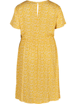 Short-sleeved dress , Yellow Branch, Packshot image number 1
