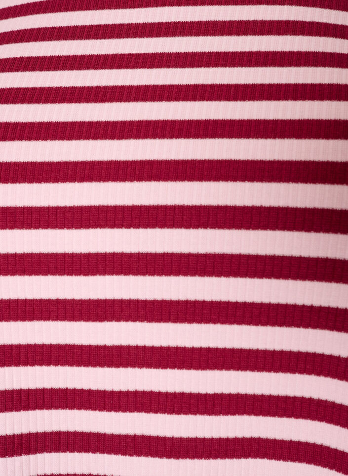 Striped blouse with long sleeves, Rose, Packshot image number 2
