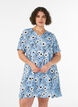 Short dress with floral print, Blue, Model image number 0