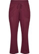 Organic cotton pyjama bottoms with eyelet embroidery, Dark Bordeaux, Packshot image number 0