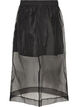 Long organza-look skirt, Black, Packshot image number 1