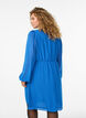 Short dress with tonal stripes and textured spots, Blue, Model image number 2