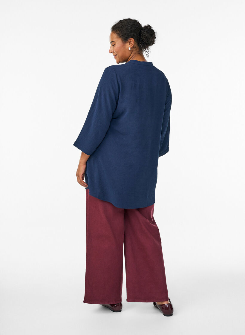 FLASH - Tunic with 3/4 sleeves, Blue, Model image number 2