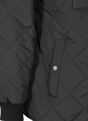Quilted thermal anorak with hood and pocket, Black, Packshot image number 3
