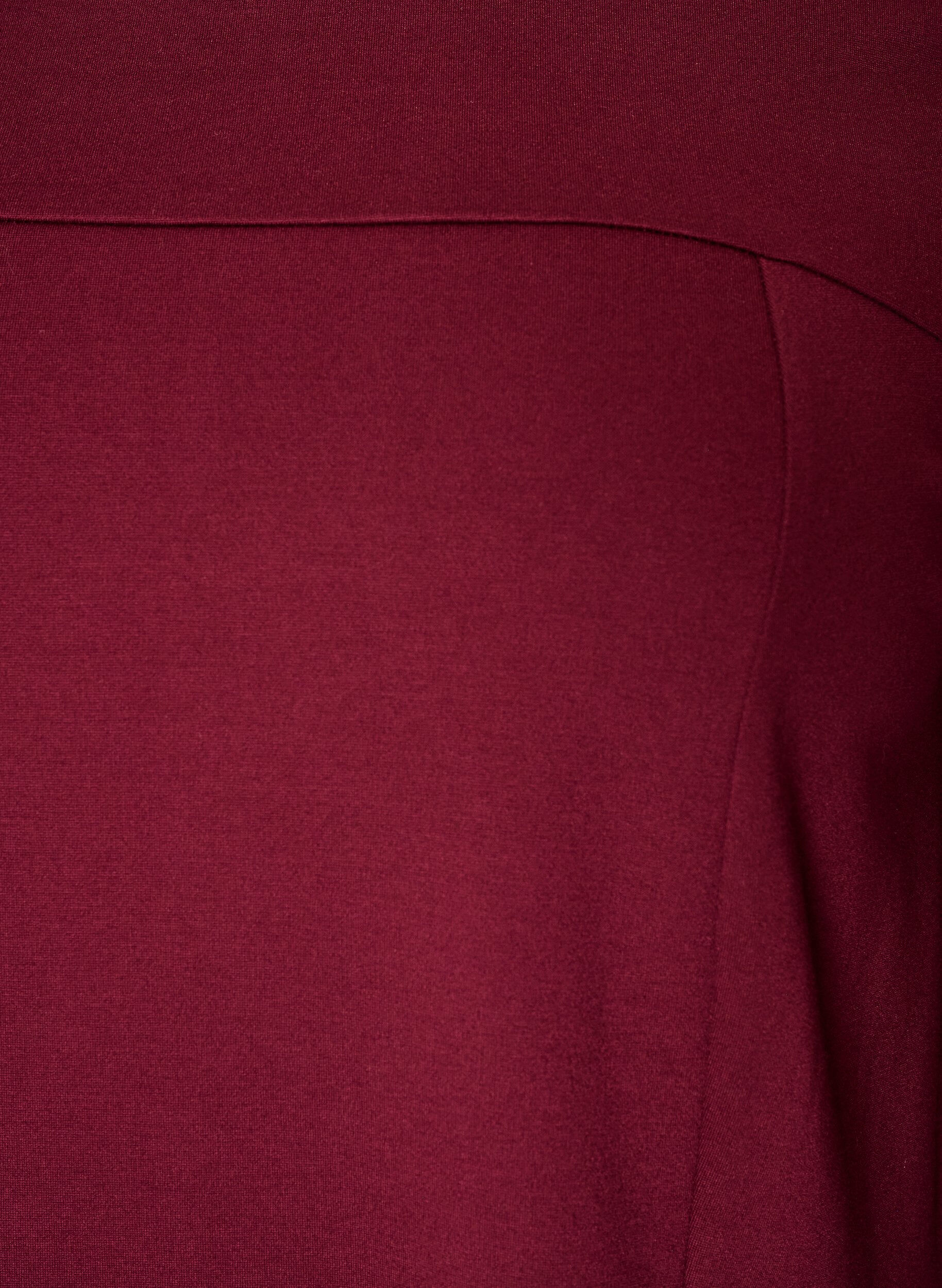 ZizzifashionA-shaped dress with 3/4 sleeves, Red, Packshot image number 2