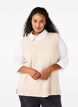 Knitted vest with ribbed edge, Pumice Stone Mel., Model image number 0