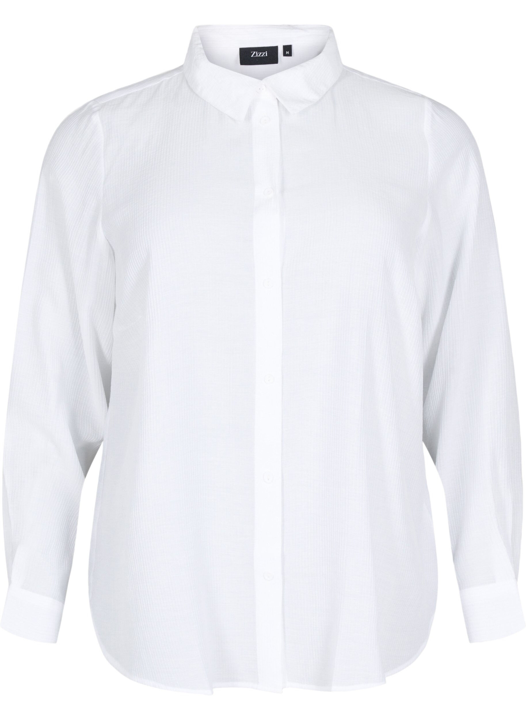 Zizzifashion Shirt with a striped texture, White, Packshot image number 0