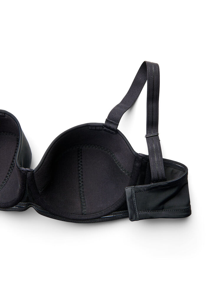 Padded strapless bra with detachable straps, Black, Packshot image number 3