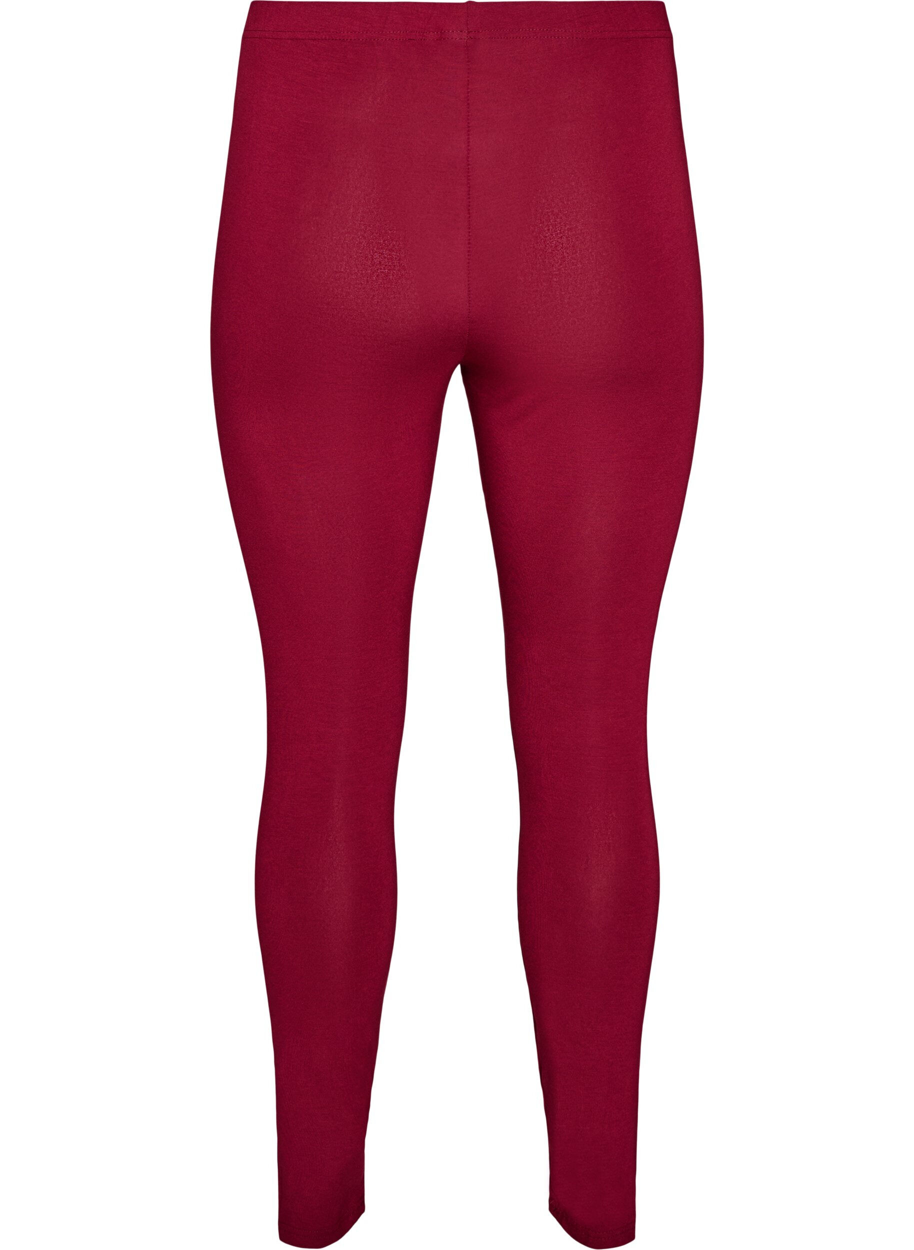 ZizzifashionBasic viscose leggings, Red, Packshot image number 1