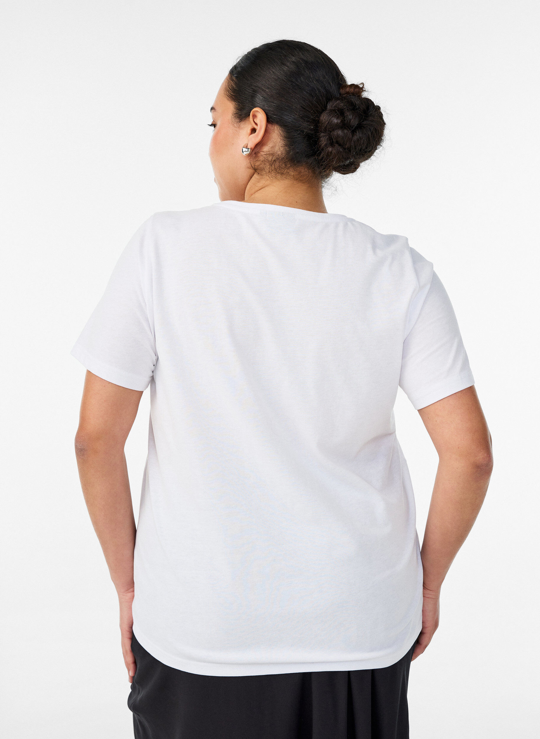Zizzifashion T-shirt with motif, White, Model image number 2
