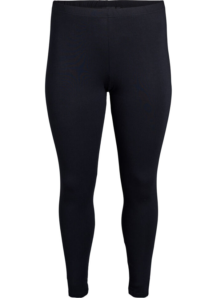 Ankle-length leggings in viscose, Black, Packshot image number 0