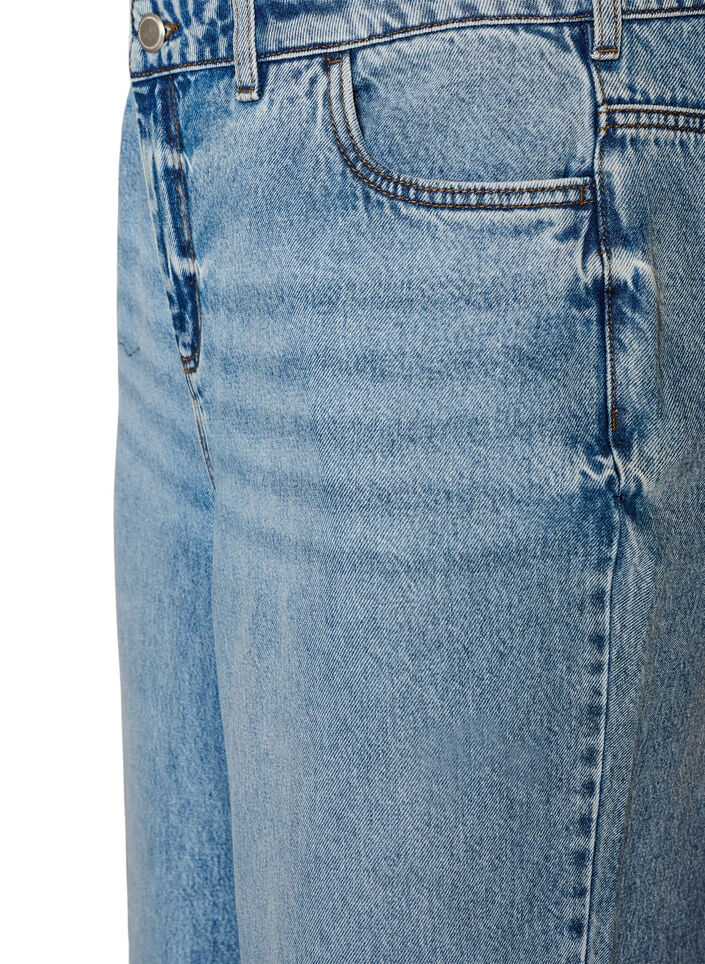 Kiana straight fit jeans with a high waist, Blue, Packshot image number 2
