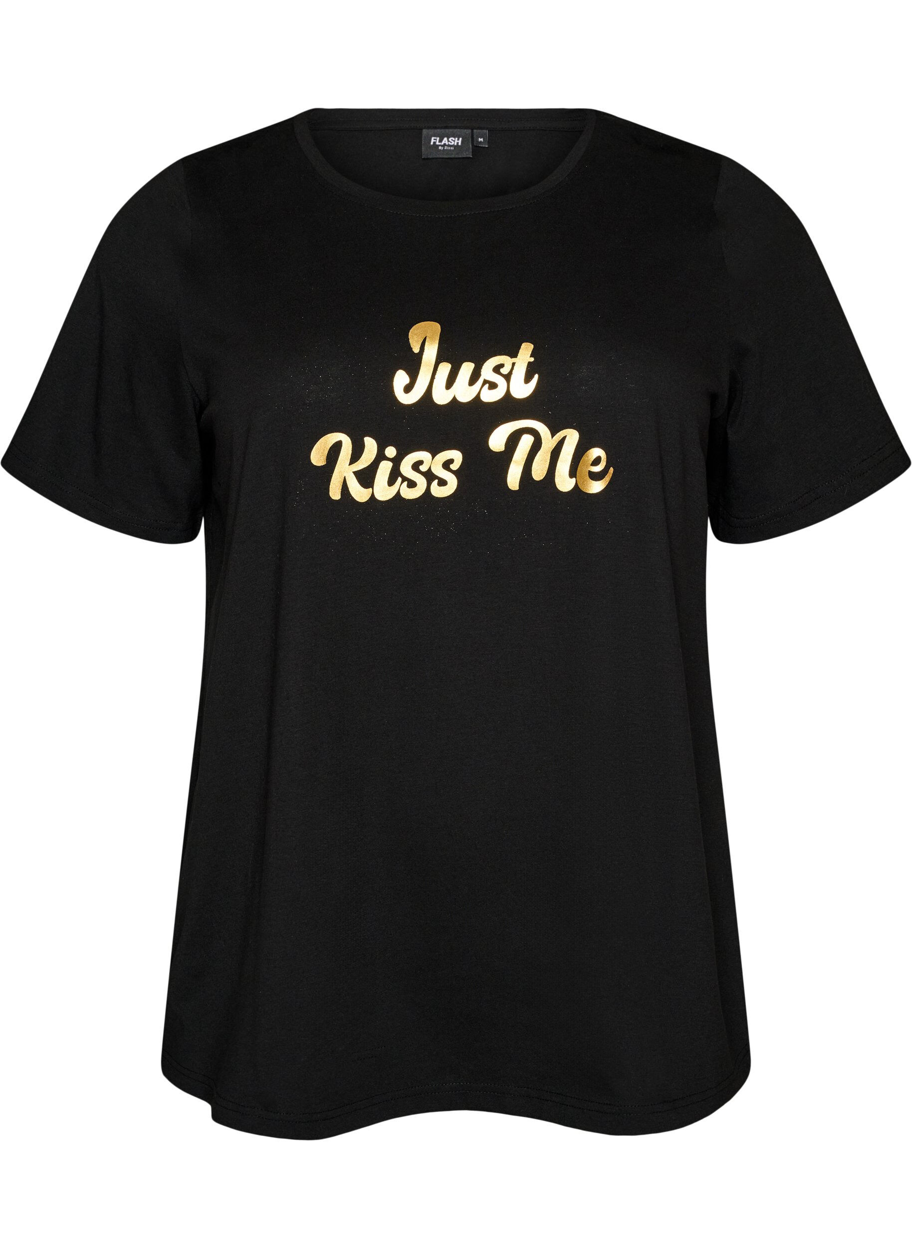 Zizzifashion T-shirt with motif, Black, Packshot image number 0