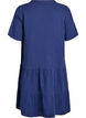 Short A-line dress in cotton muslin, Blue, Packshot image number 1