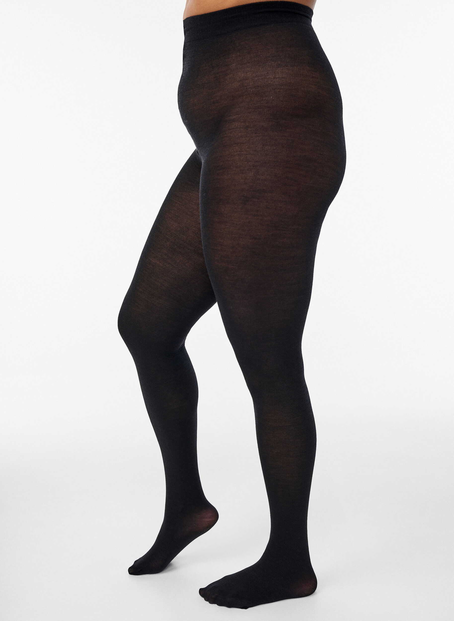 Woollen tights, Black, Model