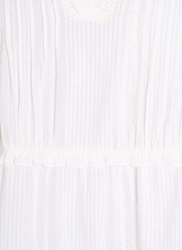 A-shape tunic with ruffles, White, Packshot image number 2