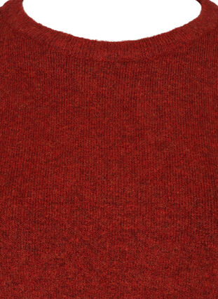 Melange knit sweater with puff sleeves, Sequoia Mel., Packshot image number 2