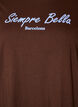 T-shirt in organic cotton with print, Brown, Packshot image number 2