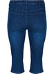 Close-fitting denim capris in cotton, Dark blue denim, Packshot image number 1