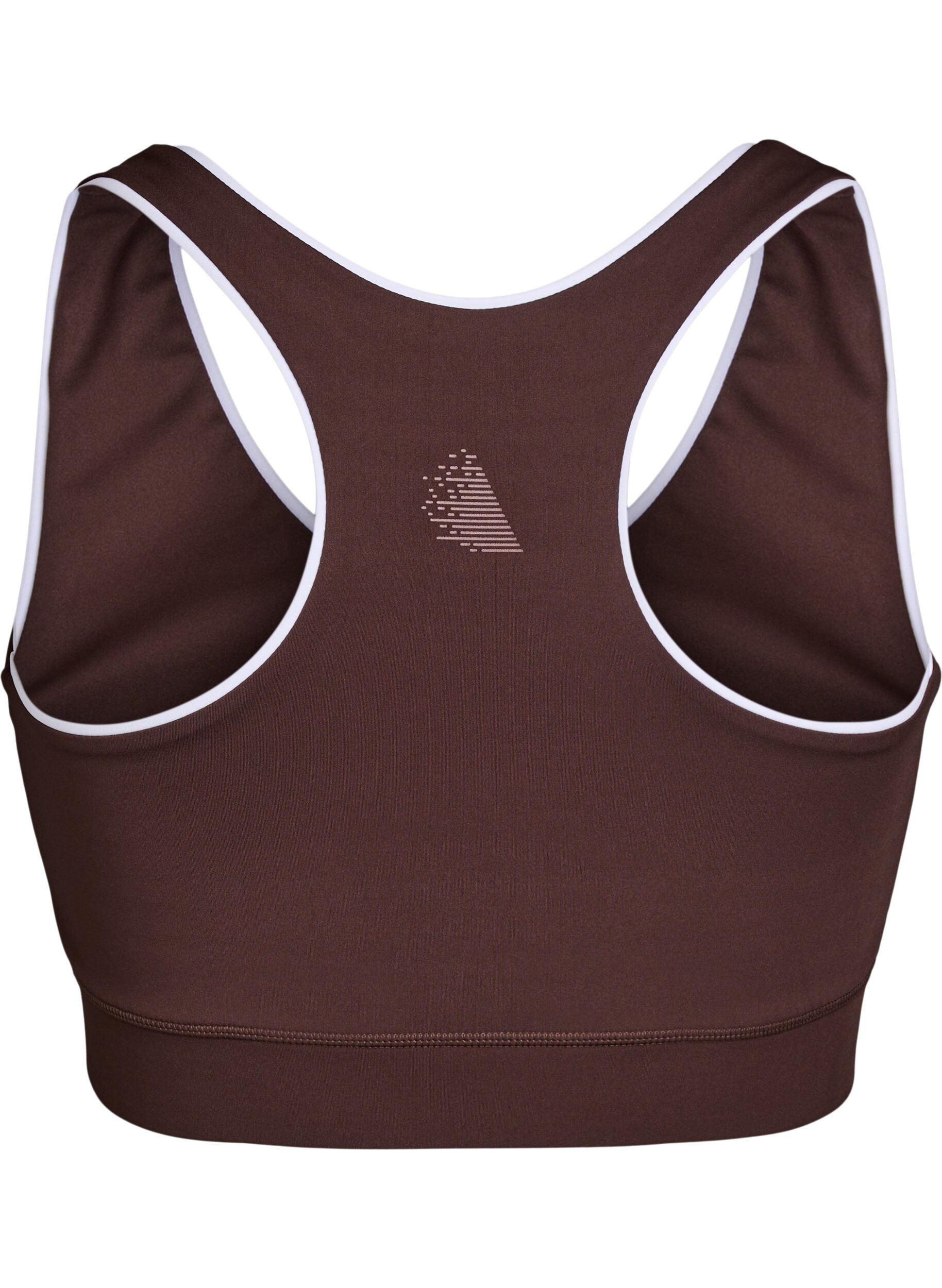 Zizzifashion Racerback sports bra with contrast piping, Brown, Packshot image number 1