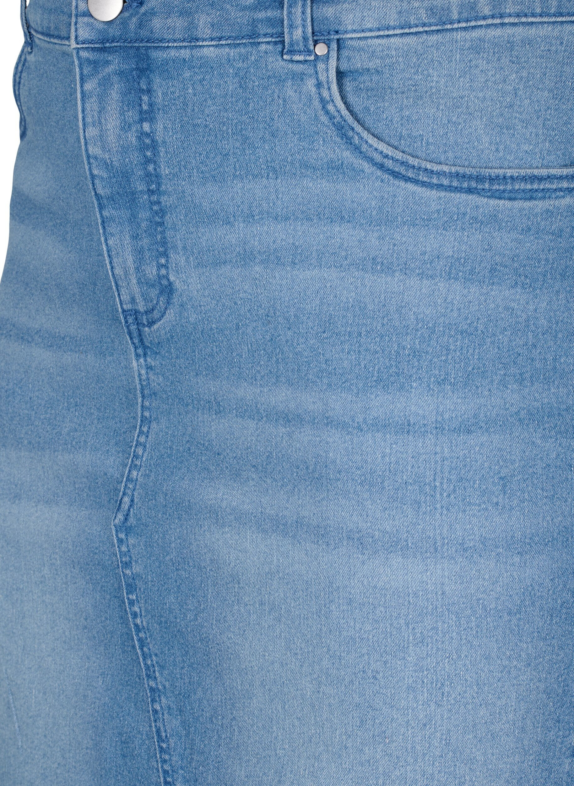Zizzifashion FLASH - Tight-fitting denim skirt, Light Blue, Packshot image number 2