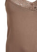 Viscose top with lace edge, Beige, Packshot image number 2
