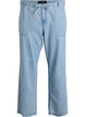 High-waisted jeans with tie belt, Light Blue, Packshot image number 0
