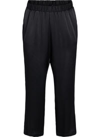 Loose trousers with pockets and elasticated edge