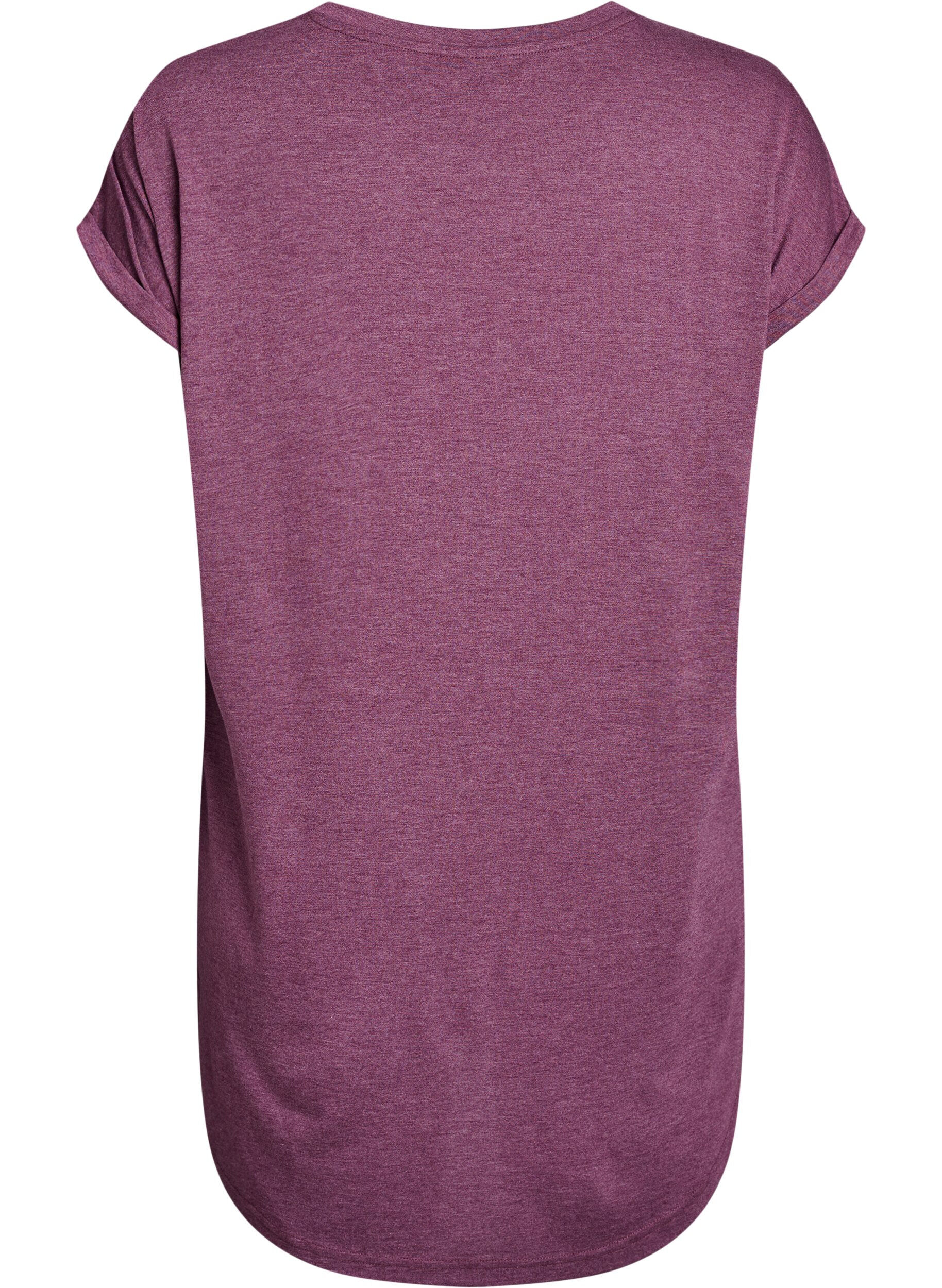 ZizzifashionShort sleeve nightgown with text print, Dark Bordeaux, Packshot image number 1