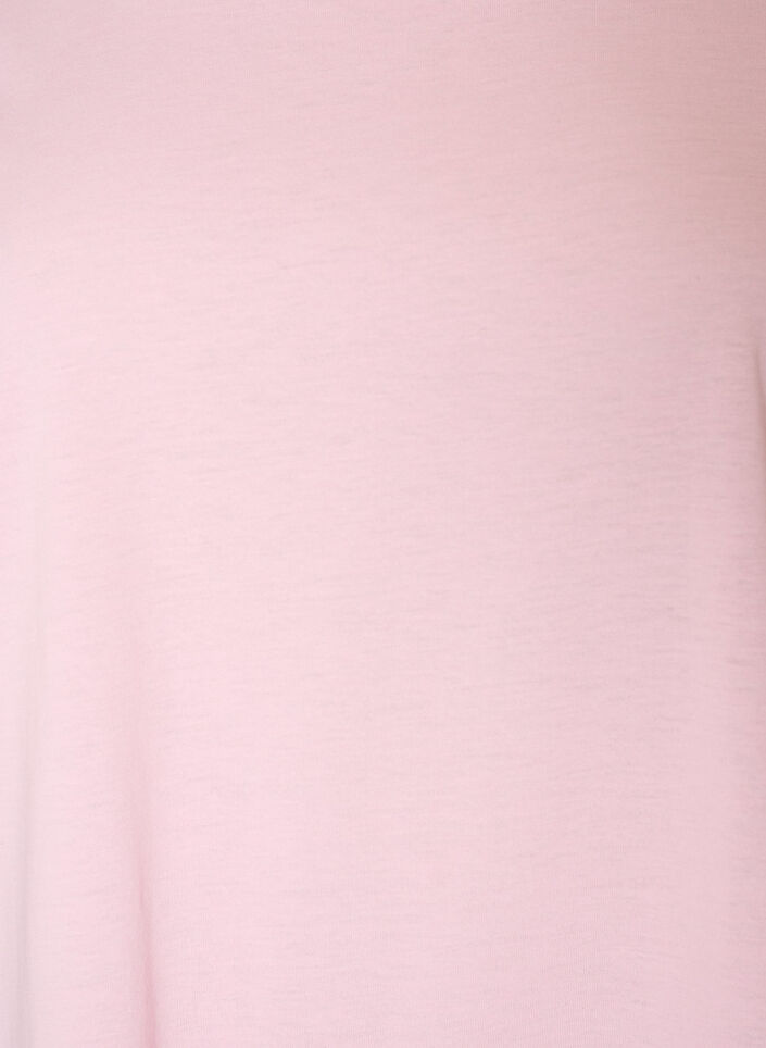 Short-sleeved cotton blend T-shirt, Rose, Packshot image number 2