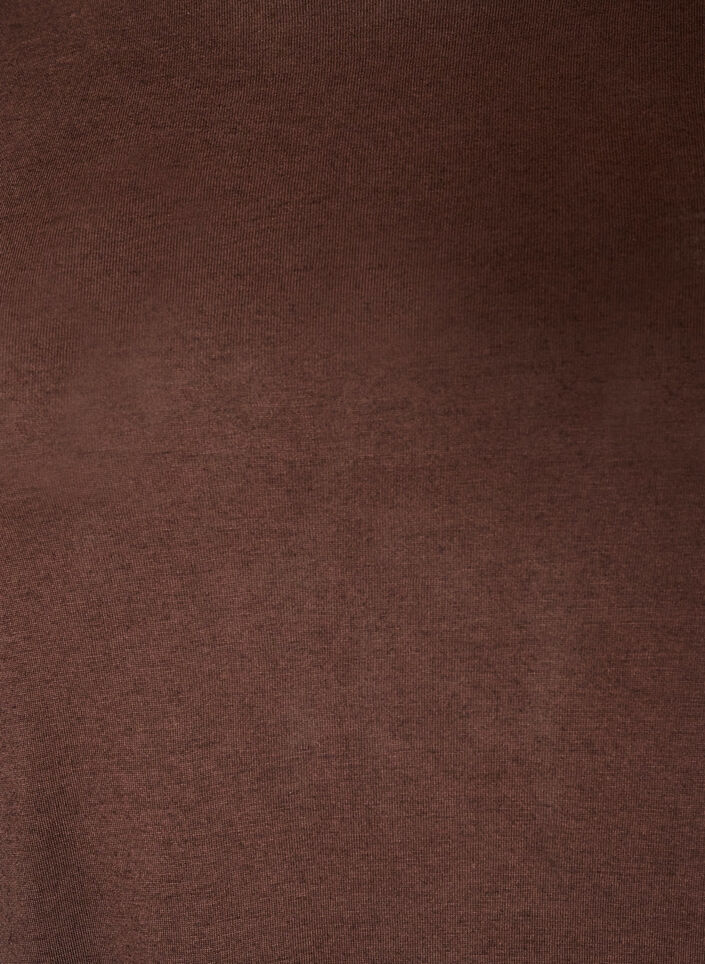 Long-sleeved blouse in wool and viscose, Brown, Packshot image number 2