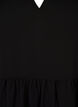 Short sleeve dress with a-line and cutlines, Black, Packshot image number 2