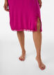 Viscose nightgown with lace and slits, Red, Model image number 2