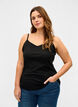 Cotton basic top 2-pack, Black/Black, Model image number 0
