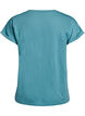 Short sleeve cotton blend T-shirt, Blue, Packshot image number 1