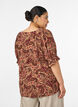 Viscose blouse with paisley print and a square neckline, Brown, Model image number 2