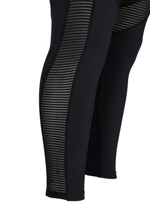 Cropped gym leggings with high waist, Black, Packshot image number 2