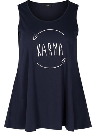 Cotton top with a print and a-line shape, Night Sky KARMA, Packshot image number 0