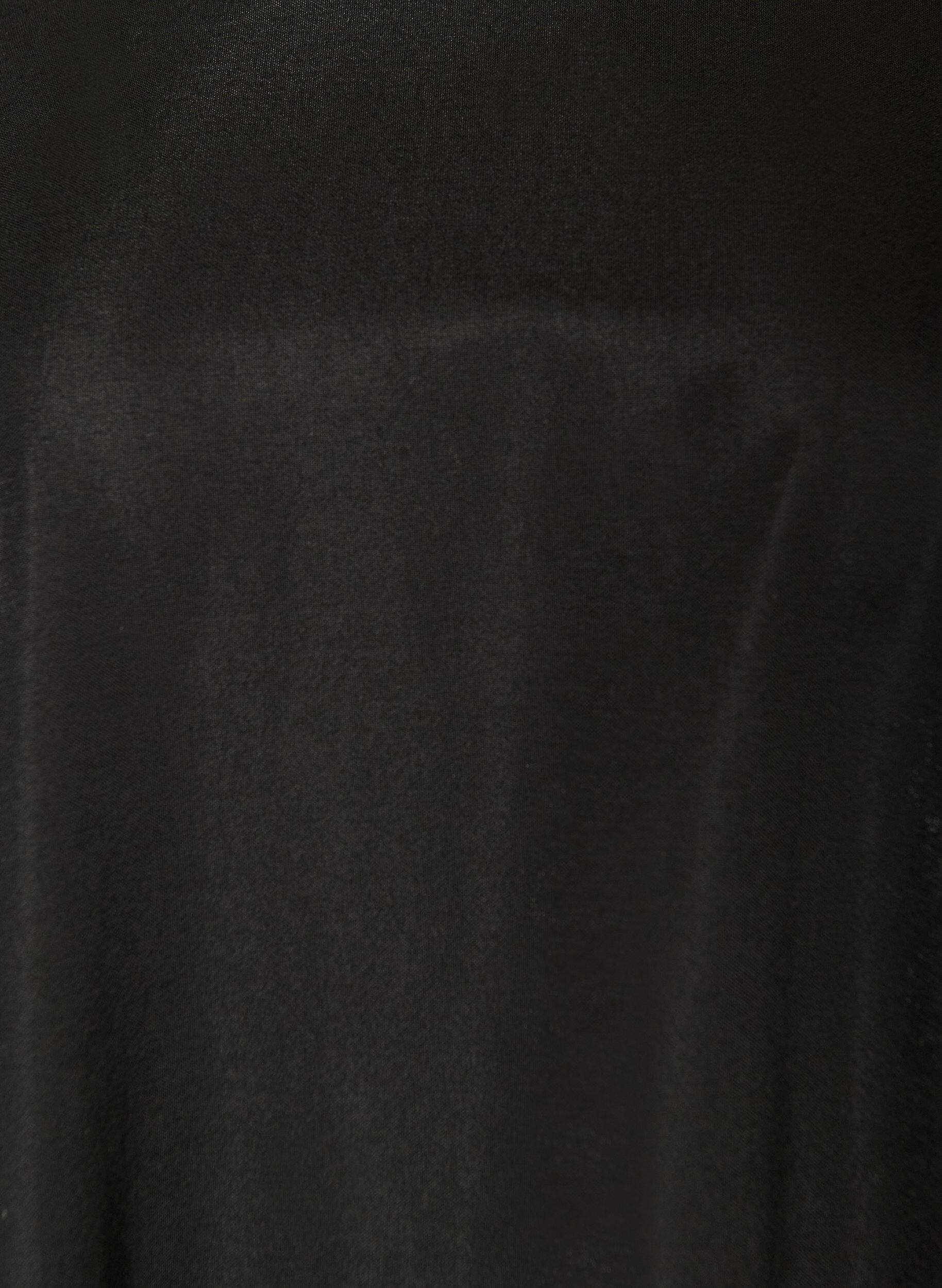 Zizzifashion Short dress with a loose fit and ruffle hem, Black, Packshot image number 2