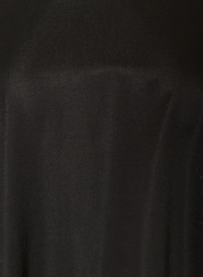 Short dress with a loose fit and ruffle hem, Black, Packshot image number 2