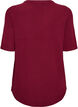 Textured blouse with elbow-length sleeves, Red, Packshot image number 1