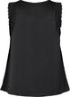 Top with lace and cross detail, Black, Packshot image number 1