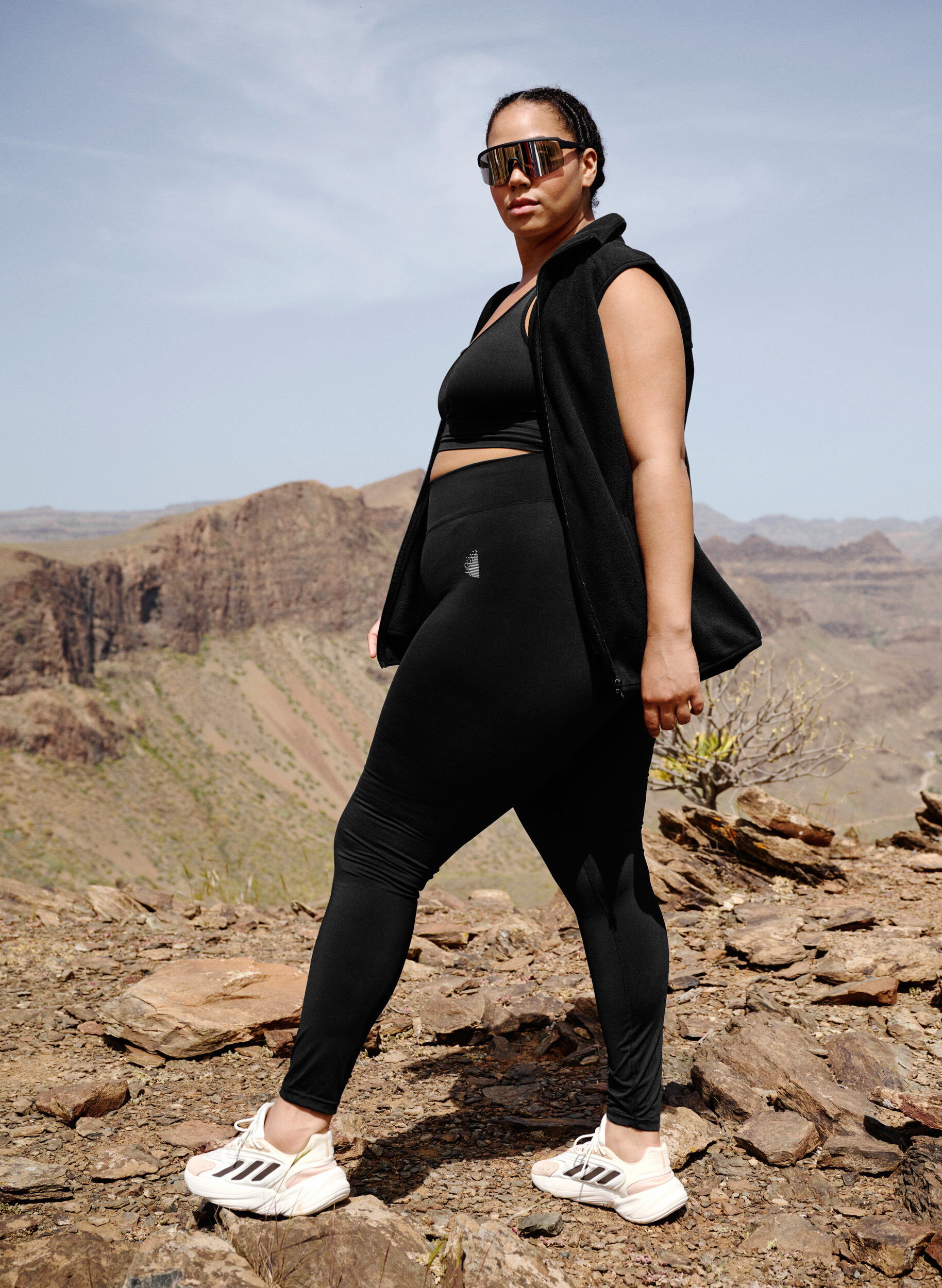 ZizzifashionCropped basic workout leggings, Black, Image image number 0