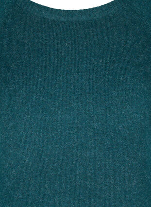 Long-sleeved, marled knitted dress with rounded neckline, Reflecting Pond Mel., Packshot image number 2