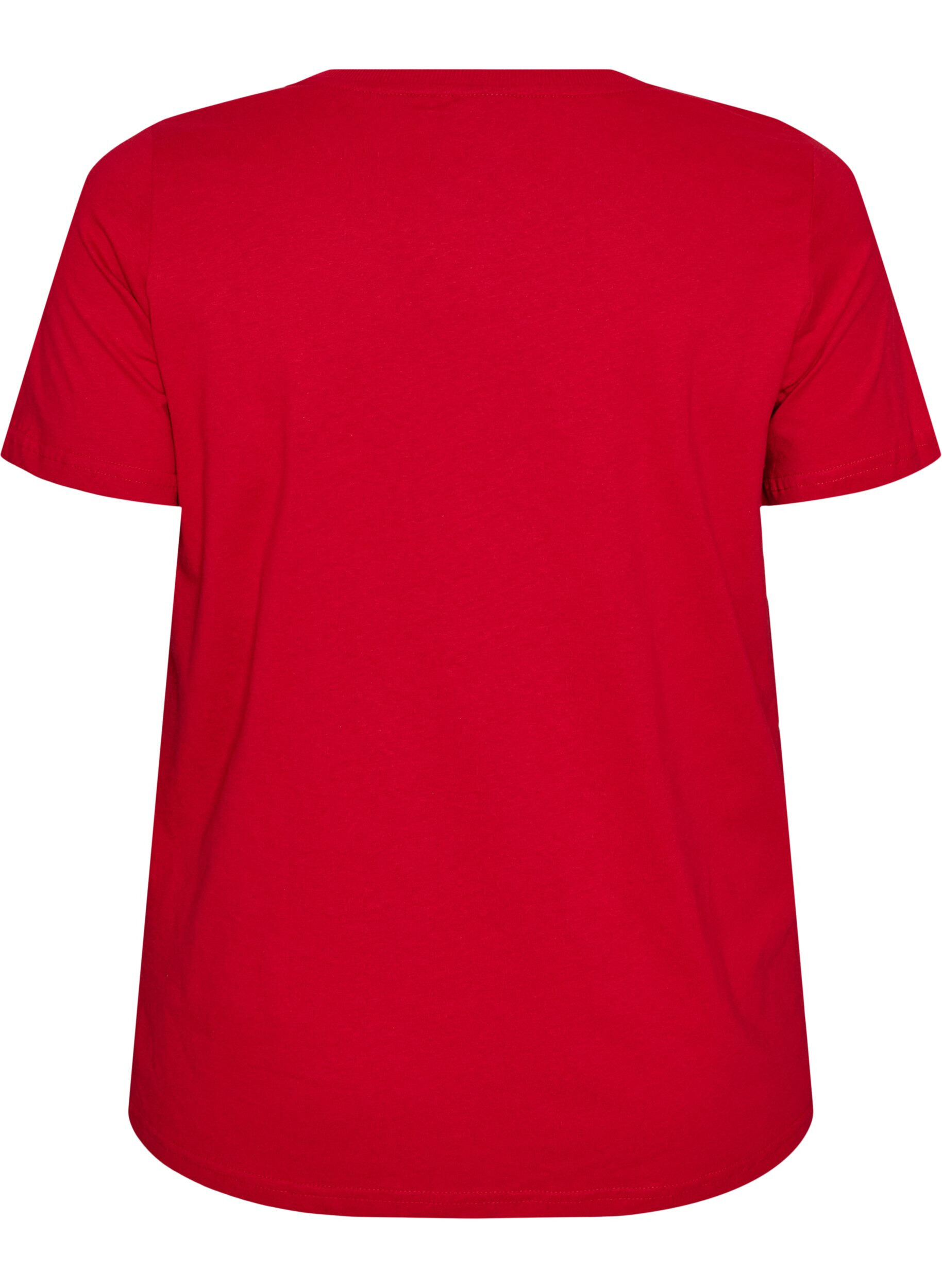 ZizzifashionChristmas t-shirt in organic cotton, Red, Packshot image number 1