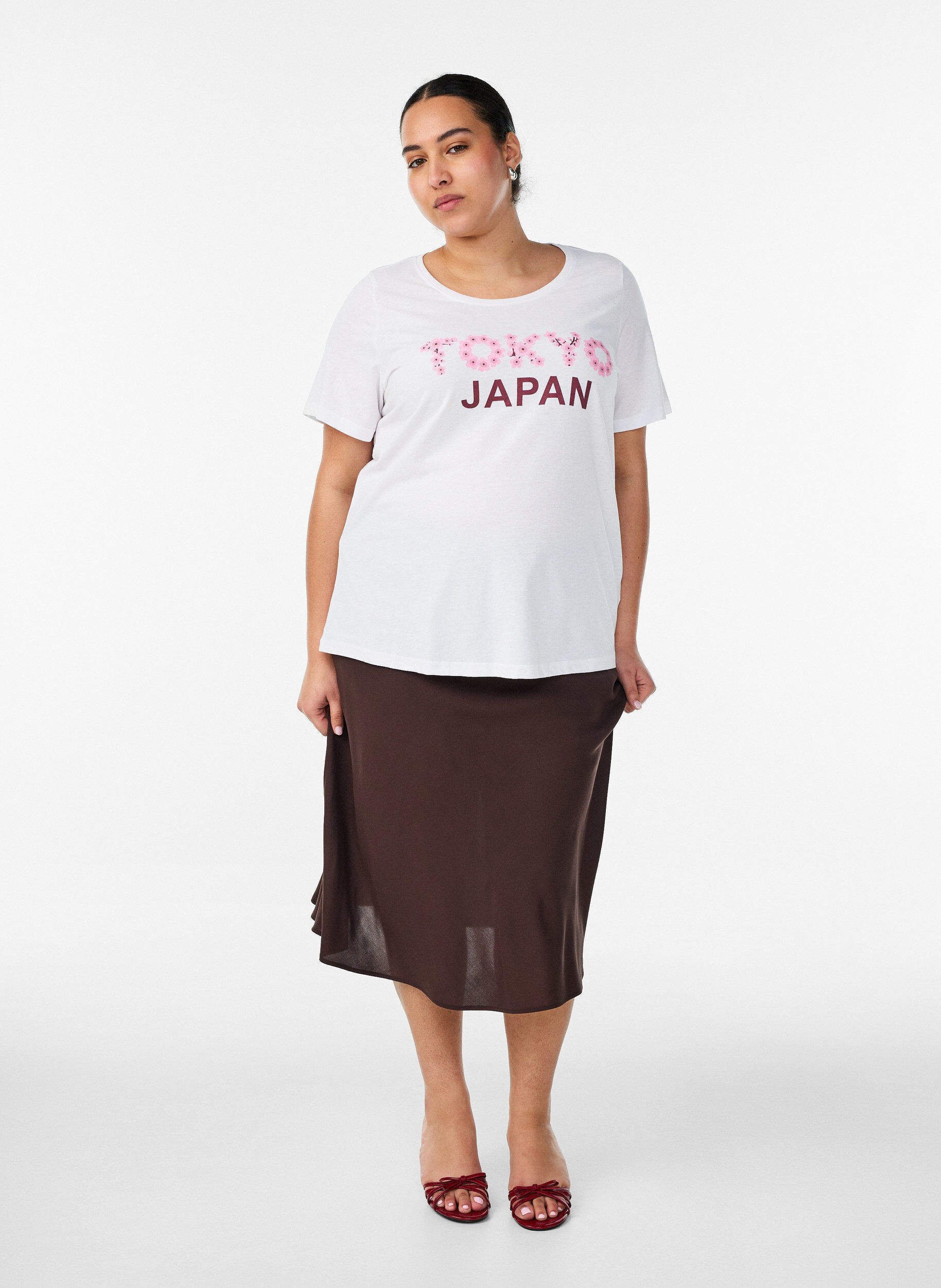 ZizzifashionT-shirt with motif, White, Model image number 1